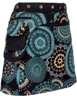 Wickelrock, Cacheur, Minirock Mit Kleiner Tasche - Türkis/bunt 8 Wickelrock, Cacheur, Minirock Mit Kleiner Tasche - Türkis/bunt -Modebekleidungsgeschäft 50196 3 29 20234055bhawani 2022 48