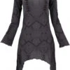 Ethno Pixi Minikleid, Bedrucktes Goakleid Langarm - Grau -Modebekleidungsgeschäft 50292 3 29 223ram2022 59