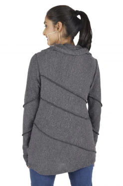 Psytrance Feinstrick Shirt, Pullover Langarmshirt Mit Overlock - Grau 8 Psytrance Feinstrick Shirt, Pullover Langarmshirt Mit Overlock - Grau -Modebekleidungsgeschäft 50312 h 22 ago2196