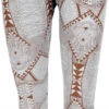 Psytrance Yoga-Hose, Bedruckte Goa Leggings - Braun -Modebekleidungsgeschäft 50325 3 29 2023ram2022 107