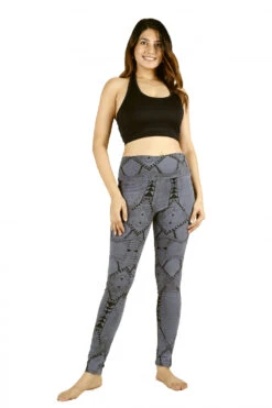 Psytrance Yoga-Hose, Bedruckte Goa Leggings - Grau -Modebekleidungsgeschäft 50327 3 th 202340559x1 ago0826