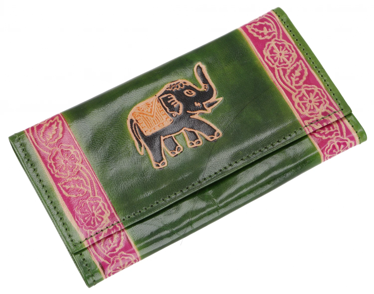 Geprägtes Lederportemonnaie, Boho Geldbörse - Modell 8 - 9.5x17.5x2 Cm 3 Geprägtes Lederportemonnaie, Boho Geldbörse - Modell 8 - 9.5x17.5x2 Cm