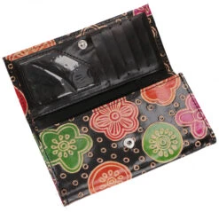 Geprägtes Lederportemonnaie, Boho Geldbörse - Modell 9 - 10x16 Cm -Modebekleidungsgeschäft 50350 11 2133 1359lederportemonnaie 139