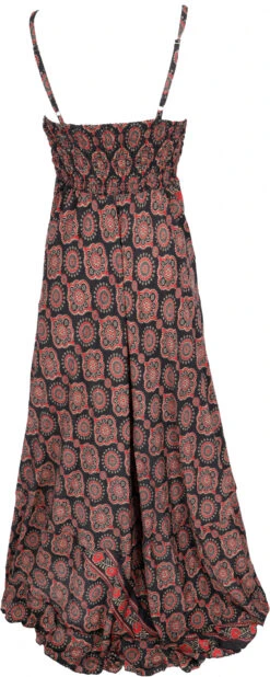 Seidiges Maxikleid, Boho Sommerkleid - Schwarz/rot -Modebekleidungsgeschäft 50391 3 29 20234055kleider kashi 2022 52