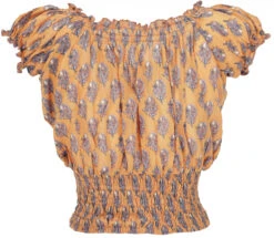 Blusentop Boho Chic, Hippie Bluse Aus Baumwolle - Kurkuma -Modebekleidungsgeschäft 50402 3 29 20234055kashi 72