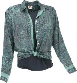 Leichte Boho Bluse, Sommerbluse, Damen Hemdbluse - Rauchblau -Modebekleidungsgeschäft 50416 3 th 202340559x1overall dilip babu 192