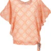 Lockere Sommerbluse, Luftige Baumwollbluse, Boho Bluse - Apricot -Modebekleidungsgeschäft 50427 3 29 20234055kashi 80