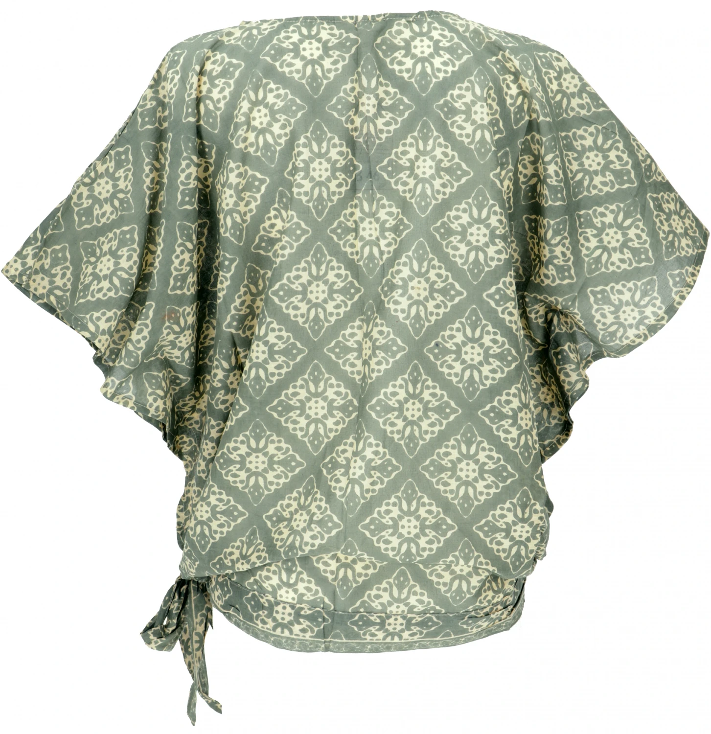 Lockere Sommerbluse, Luftige Baumwollbluse, Boho Bluse - Helles Olivgrün 5 Lockere Sommerbluse, Luftige Baumwollbluse, Boho Bluse - Helles Olivgrün – Bild 3