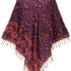 Poncho Hippie Chic, Langer Paisley Poncho Mit Gerafftem Kragen - Violett/rot 2 Poncho Hippie Chic, Langer Paisley Poncho Mit Gerafftem Kragen - Violett/rot -Modebekleidungsgeschäft 50569 3 th 202340559x1blusen tops kashi 2022 85
