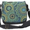 Schultertasche Aus Nepal, Bestickte Mandala Tasche - Schwarz/petrol - 23x24x12 Cm -Modebekleidungsgeschäft 51308 11 2133 1359taschen nepal 2022 212