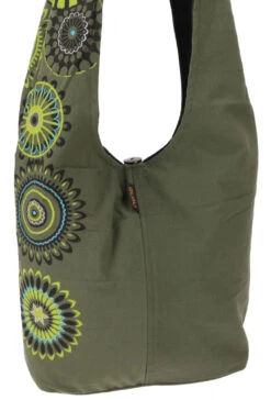 Bestickte Boho Tasche, Schulterbeutel Mit Mandala, Nepalbeutel - Olivgrün - 40x35x14 Cm 9 Bestickte Boho Tasche, Schulterbeutel Mit Mandala, Nepalbeutel - Olivgrün - 40x35x14 Cm -Modebekleidungsgeschäft 51326 11 2133 1359taschen nepal 2022 133