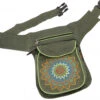 Stoff Sidebag &amp; Hüfttasche Mandala, Goa Gürteltasche, Bauchtasche Aus Nepal - Olivgrün - 28x20x3 Cm -Modebekleidungsgeschäft 51330 11 2133 1359taschen nepal 2022 55