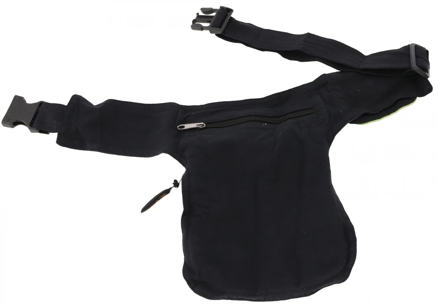 Stoff Sidebag & Hüfttasche, Goa Gürteltasche, Bauchtasche Aus Nepal - Tree Of Life Schwarz/grün - 28x20 Cm 5 Stoff Sidebag & Hüfttasche, Goa Gürteltasche, Bauchtasche Aus Nepal - Tree Of Life Schwarz/grün - 28x20 Cm – Bild 3