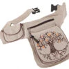Stoff Sidebag &amp; Hüfttasche, Goa Gürteltasche, Bauchtasche Aus Nepal - Tree Of Life Beige/beige - 28x20x. Cm -Modebekleidungsgeschäft 51346 11 2133 1359taschen nepal 2022 33