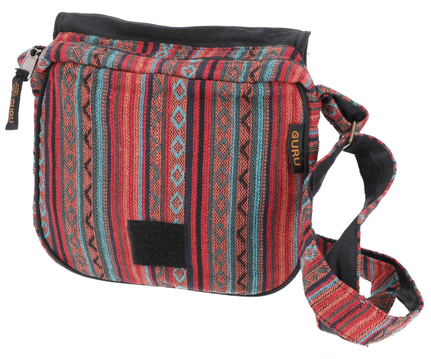 Boho Schultertasche Aus Nepal, Hanf Schultertasche - Schwarz - 20x24x5 Cm 6 Boho Schultertasche Aus Nepal, Hanf Schultertasche - Schwarz - 20x24x5 Cm – Bild 4