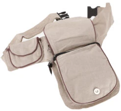 Stoff Sidebag &amp; Hüfttasche "Flower Of Life", Boho Gürteltasche, Bauchtasche Aus Nepal - Beige/braun -Modebekleidungsgeschäft 51368 11 2133 1359taschen nepal 2022 34