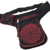 Stoff Sidebag &amp; Hüfttasche "Flower Of Life", Boho Gürteltasche, Bauchtasche Aus Nepal - Schwarz/rot -Modebekleidungsgeschäft 51369 11 2133 1359taschen nepal 2022 47