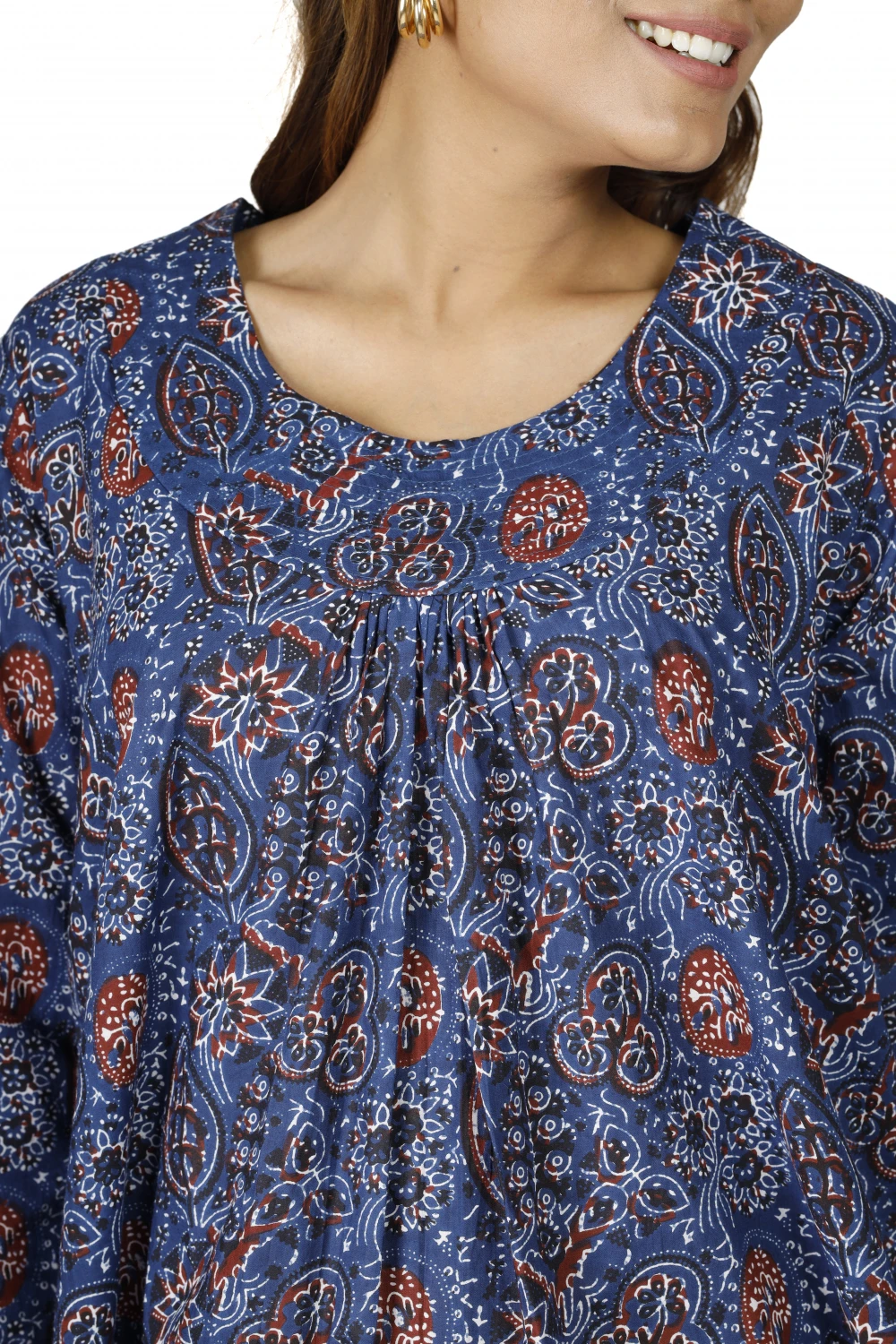 Boho Maxitunika, Sommerliches Minikleid - Blau 6 Boho Maxitunika, Sommerliches Minikleid - Blau – Bild 4