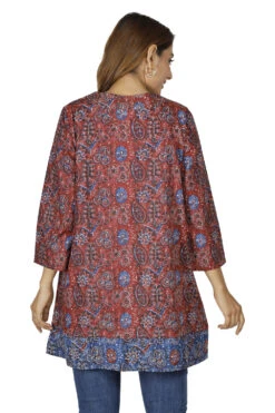 Boho Maxitunika, Sommerliches Minikleid - Rostrot -Modebekleidungsgeschäft 51433 3 29 2023403 ago0873