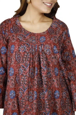 Boho Maxitunika, Sommerliches Minikleid - Rostrot -Modebekleidungsgeschäft 51433 3 29 2023403 ago0882