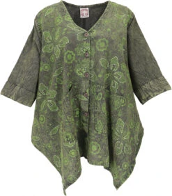 Boho Tunika, XXL Tunika Mit Stickerei Für Starke Frauen - Grün -Modebekleidungsgeschäft 51461 3 th 20234055mt fashion 2022 178