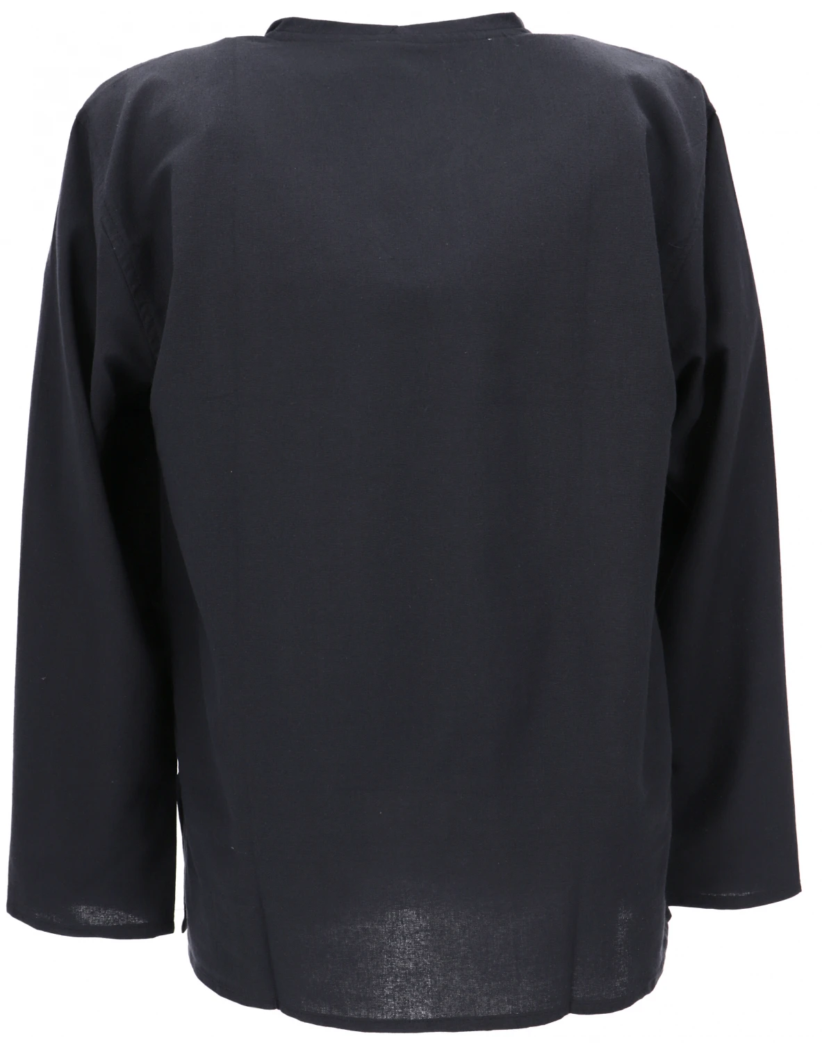 Yoga Hemd, Goa Hemd, Bequemes Freizeithemd, Unisex Schlupfhemd - Schwarz 4 Yoga Hemd, Goa Hemd, Bequemes Freizeithemd, Unisex Schlupfhemd - Schwarz – Bild 2