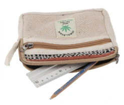 Ethno Kosmetiktasche, Stiftmäppchen, Utensilo - Natur - 12x15 Cm