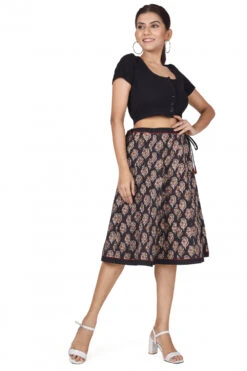 Weit Schwingender Sommerrock - Schwarz -Modebekleidungsgeschäft 51622 3 29 20234055 ago1182