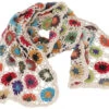 Häkelschal Mit Bunten Blümchen, Boho Schal - Weiß -Modebekleidungsgeschäft 51650 11 2133 1359rewas 2022 100
