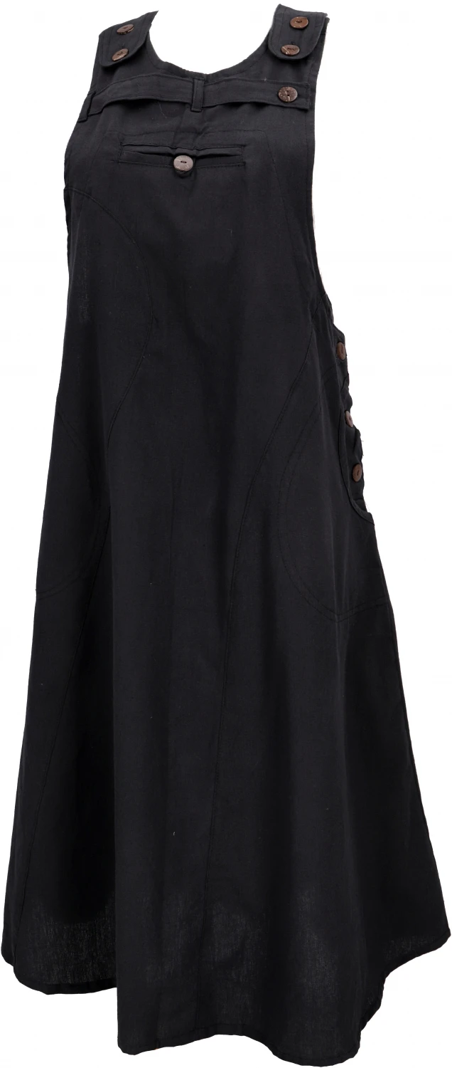 Latzrock, Trägerkleid, Hippierock - Schwarz 4 Latzrock, Trägerkleid, Hippierock - Schwarz – Bild 2