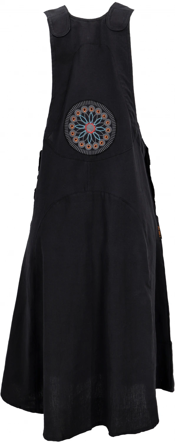 Latzrock, Trägerkleid, Hippierock - Schwarz 5 Latzrock, Trägerkleid, Hippierock - Schwarz – Bild 3