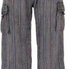 Gestreifte Yogahose, Unisex Baumwoll-Goa-Hose - Blaugrau -Modebekleidungsgeschäft 51734 3 29 20234055guru handicraft 2022 14