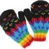 Handschuhe Aus Wolle, Fauster, Handgestrickte Fausthandschuhe Aus Nepal - Schwarzu/bunt -Modebekleidungsgeschäft 51773 3 th 20234055the planet 2022 36