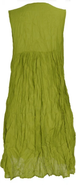 Boho Krinkelkleid, Luftiges Sommerkleid Im Crash Look, Strandkleid - Lemongrün -Modebekleidungsgeschäft 51832 3 29 20234055krinkelkleider2022 45