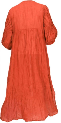 Boho Maxikleid, Luftiges Langes Sommerkleid Für Starke Frauen Im Crash Look - Orange -Modebekleidungsgeschäft 51840 3 29 20234055krinkelkleider2022 89