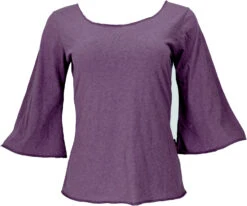 Baumwollshirt Mit Trompetenärmeln Aus Bio-Baumwolle - Flieder 9 Baumwollshirt Mit Trompetenärmeln Aus Bio-Baumwolle - Flieder -Modebekleidungsgeschäft 51972 3 29 20234055trance trip 2022 119