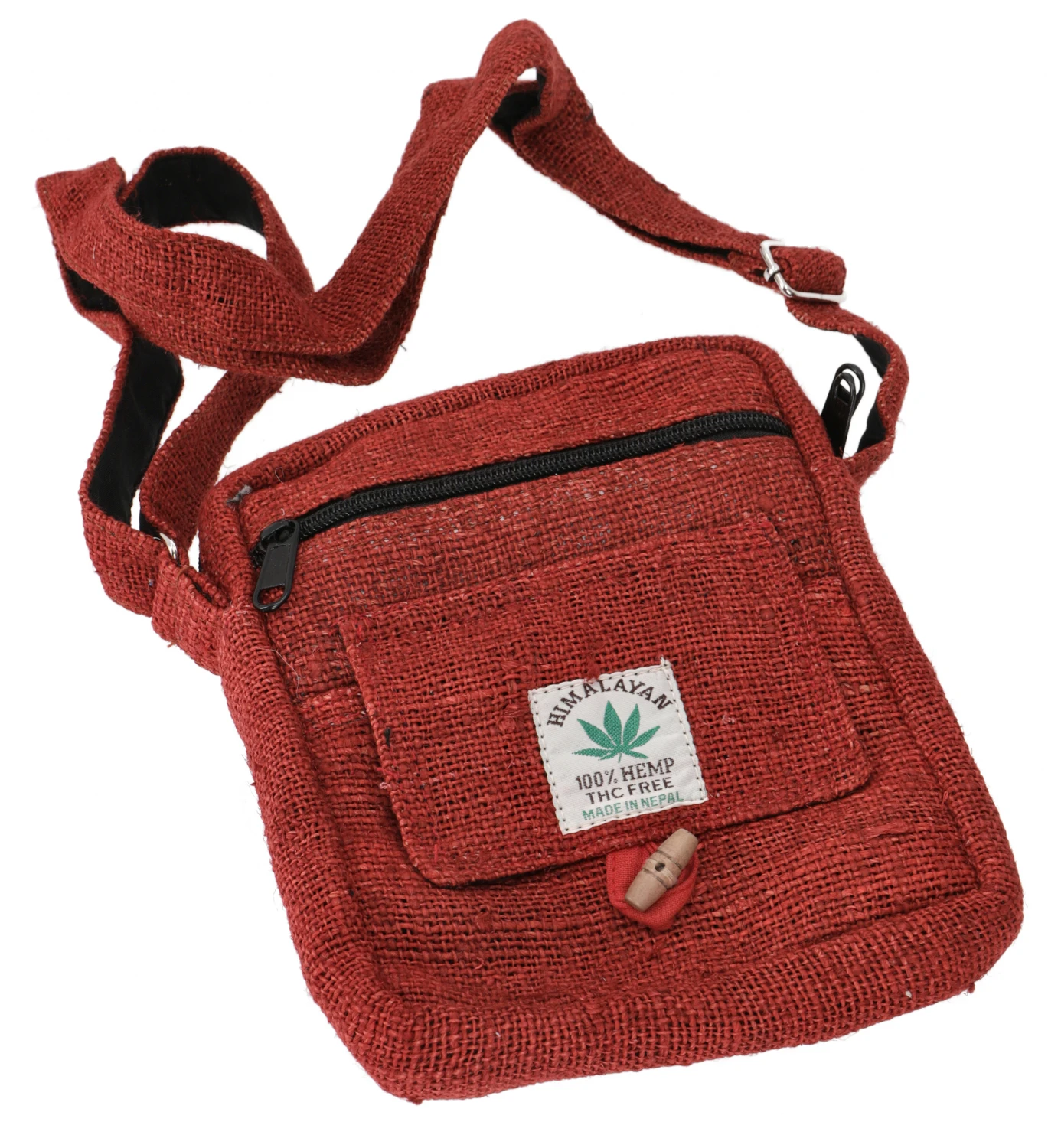 Kleine Hanftasche Aus Nepal - Rost - 20x18 Cm 4 Kleine Hanftasche Aus Nepal - Rost - 20x18 Cm – Bild 2