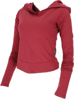 Langarmshirt Aus Biobaumwolle Mit überlangen Ärmeln Zum Raffen Und Riesiger Kapuze - Rot 7 Langarmshirt Aus Biobaumwolle Mit überlangen Ärmeln Zum Raffen Und Riesiger Kapuze - Rot -Modebekleidungsgeschäft 52119 3 29 20234055trance trip 2022 177