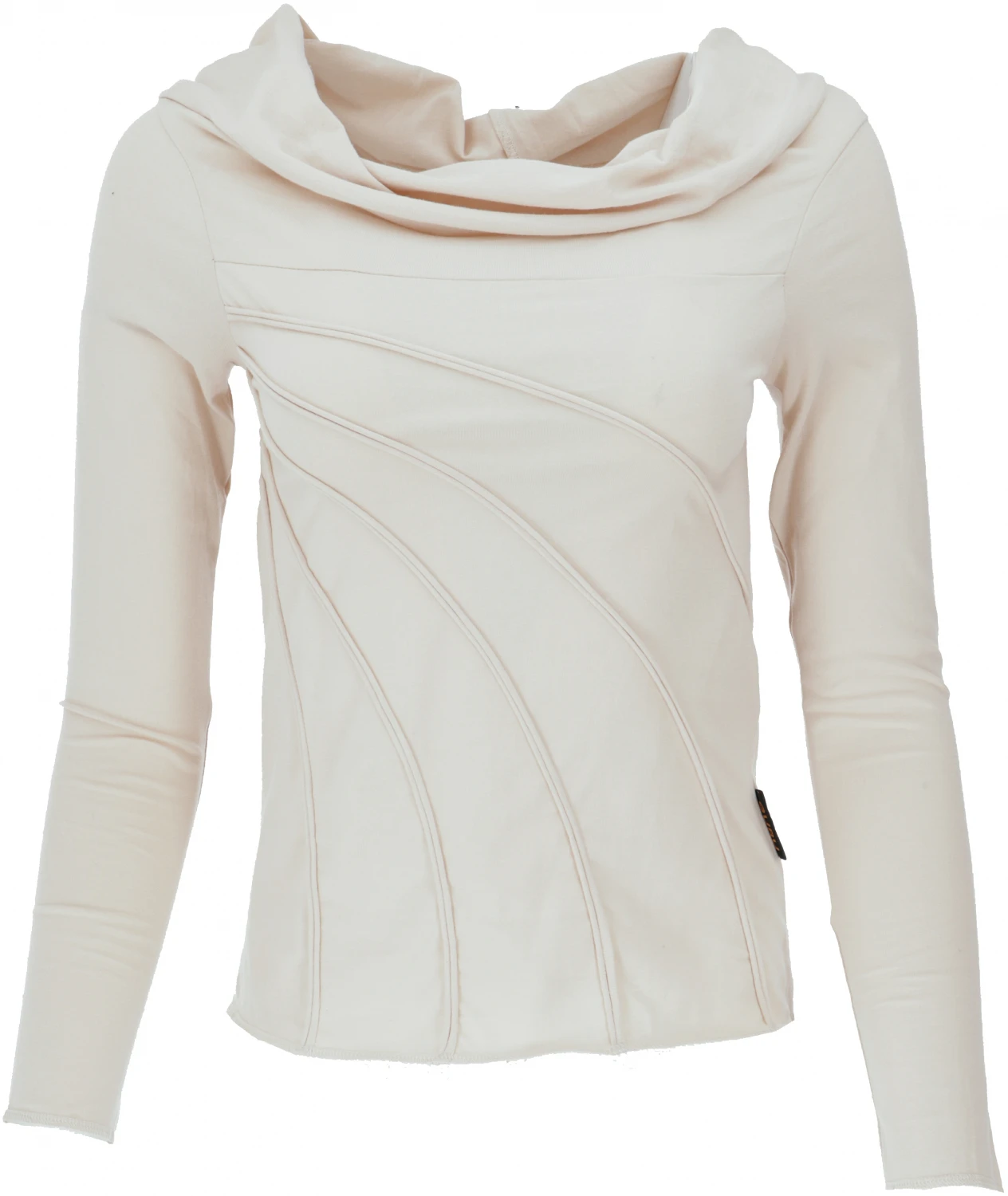 Shirt Mit Schalkapuze Und Langem Arm Aus Bio-Baumwolle - Sand 3 Shirt Mit Schalkapuze Und Langem Arm Aus Bio-Baumwolle - Sand