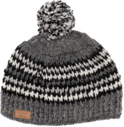 Bommelmütze Aus Nepal, Mütze Aus Schurwolle, Wintermütze - Grau/weiß -Modebekleidungsgeschäft 52227 3 th 20234055muetzen handschuhe planet 2022 133