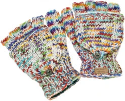 Handgestrickte Handschuhe, Klapphandschuhe Nepal, Wollhandschuhe - Multi/hell -Modebekleidungsgeschäft 52243 3 th 20234055muetzen handschuhe planet 2022 186