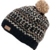 Bommelmütze Aus Nepal, Mütze Aus Schurwolle, Wintermütze - Schwarz/beige -Modebekleidungsgeschäft 52255 3 th 20234055muetzen handschuhe planet 2022 227
