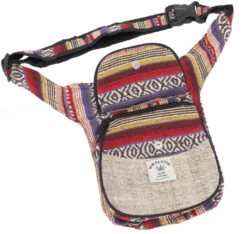 Hanf Ethno Sidebag, Nepal Gürteltasche - Modell 14 - 25x20x4 Cm -Modebekleidungsgeschäft 52274 11 2133 1359taschen khasim 2022 150