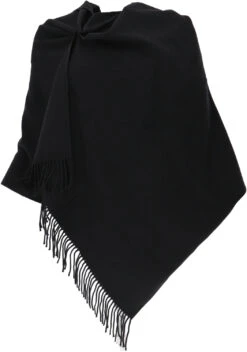 Superweicher Schal, Breiter Wollschal - Schwarz - 170x67 Cm