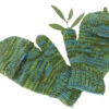 Handgestrickte Handschuhe, Klapphandschuhe Nepal, Wollhandschuhe - Grün/türkis -Modebekleidungsgeschäft 52403 11 2133 1359wolle chandra kala 14