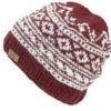 Wollmütze Aus Nepal, Handgestrickte Mütze, Strickmütze, Wintermütze - Weinrot/weiß -Modebekleidungsgeschäft 52410 3 th 202340559x1wolle chandra kala 26