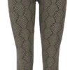 Jaquard Yoga-Hose, Yoga Leggings Bio-Baumwolle - Olive/schwarz -Modebekleidungsgeschäft 52488 trance trip 2 2022 54