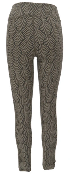 Jaquard Yoga-Hose, Yoga Leggings Bio-Baumwolle - Olive/schwarz -Modebekleidungsgeschäft 52488 trance trip 2 2022 56