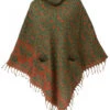 Poncho Hippie Chic, Langer Paisley Poncho Mit Gerafftem Kragen - Grün/rot 1 Poncho Hippie Chic, Langer Paisley Poncho Mit Gerafftem Kragen - Grün/rot -Modebekleidungsgeschäft 52652 3 th 202340559x1sure 2023 20