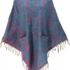 Poncho Hippie Chic, Langer Paisley Poncho Mit Gerafftem Kragen - Petrol/pink -Modebekleidungsgeschäft 52653 3 th 202340559x1sure 2023 17